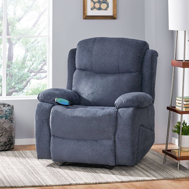 Porterdale Contemporary Pillow Tufted Massage Recliner Charcoal - Christopher Knight Home, 3 of 13