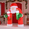 NAYSAYE Inflatable Holiday Decoration Giant Santa Claus Arch for Christmas Yard Display, Red and Green, 86.5"*35.5"*130" - 3 of 4
