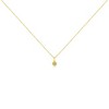 14K Yellow Gold Plated Silver Diamond Solitaire Milgrain Pendant Necklace - 3 of 4