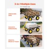VEVOR 1200 Lbs Steel Garden Cart, Heavy Duty Pullable Garden Wagon Yard Cart, 2 in 1 Outdoor Metal Utility Wagon Yard Trailer, Black - 4 of 4