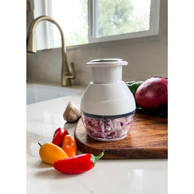 Compact White and Clear Plastic Multi Chopper