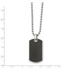 Black Bow Jewelry Stainless Steel, Carbon Fiber & Wood Reversible Dog Tag Necklace, 22in - 3 of 4