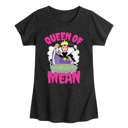 Girls' - Disney Villains - Queen Of Mean Fitted Short Sleeve Graphic T-Shirt - image 1 of 4