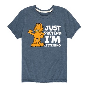 Boys' - Garfield - Pretend I'm Listening Short Sleeve Graphic T-Shirt - 1 of 4