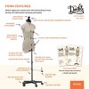 Dritz Petite My Double Designer Dress Form: Small Sewing Mannequin for Female Garments, Beige - 4 of 4