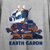 Ultraman Earth Garon Women's Heather Gray Crop Tee - 2 of 3