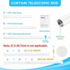 2 Pack White Tension Curtain Rod 28 to 48 Inch Pressure Spring No Drilling Bathroom Shower Closet Kitchen Use - 2 of 4