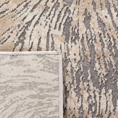 Elysian Ivory & Grey Abstract 9' x 12' Hand-Knotted Rug