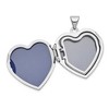 Black Bow Jewelry 14k White Gold 21mm Family Polished Heart Locket - 4 of 4