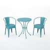 3pc Metal Dining Set Chat Set Colmar-Christopher Knight Home - 2 of 4