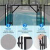 TROPOW  Pool Fence Gate, Heavy Duty Steel Aluminum Frame, Pool Safety Fence Gate Kit with Stainless Steel Latch , DIY Installation, Black - 4 of 4