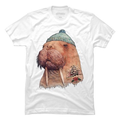 Men's Design By Humans Tattooed Walrus By animalcrew T-Shirt