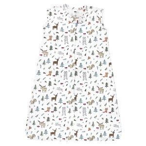 Hudson Baby Unisex Baby Cotton Sleeveless Wearable Sleeping Bag, Sack, Blanket, Woodland Friends - 1 of 2
