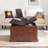 NicBex Farmhouse Square Hinged Lift Top Coffee Table with Large Hidden Storage,Barn design Center Table for Living Room - 3 of 4