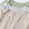 Baby 3pk Solid Long Sleeve Wide Ribbed Bodysuit - Cloud Island™ - 3 of 4