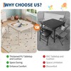Kids Table and Chairs Set, Foldable Metal Frame Activity Table with Chairs, Waterproof Easy Clean PU Surface for Play, Snack, Study - 4 of 4