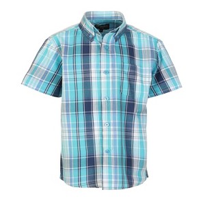 Gioberti Boy's Casual Plaid Checkered Short Sleeve Button Down Shirt - 1 of 2