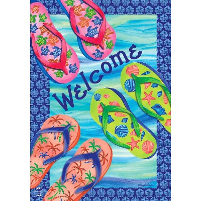 Colorful Flip Flops Summer House Flag Nautical 28