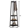 Akoasm 72 in. H Wood Coat Rack with 3-Tier Storage Shelves For Bedroom & Living Room-White - 4 of 4