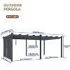GustoWave Heavy-Duty 12x20 Ft Outdoor Patio Pergola Gazebo for Backyard Garden Porch - 2 of 4