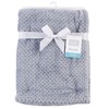 Hudson Baby Infant Plush Waffle Blanket, Gray, One Size - image 2 of 2