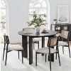 SpassWay 30"H Round Wood Dining Table Kitchen Table Conference Table with 4 Legs - 3 of 4