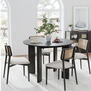 MAYEERTY 42" Wood Round Dining Table for 4, Farmhouse Modern Kitchen & Dining Room Table - 1 of 4