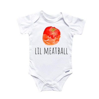 Meatball Little Italian Onesie® Baby Boy Girl Clothes Infant Bodysuit Funny Cute Newborn GS1