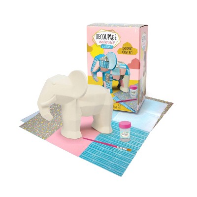 Bright Stripes Decoupage Animals - Elephant