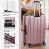 Karl Home 3 Piece Set of Vertical  striped Trolley Cases (20in, 24in, 28in) ABS PC Material Pink - 2 of 4