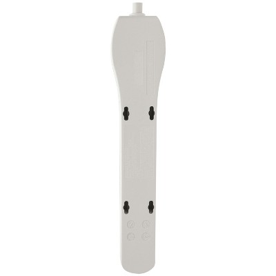 White 6-Outlet Surge Protector with 2-Foot Cord