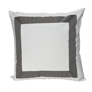 Versailles Valentina Ultra Soft Plush Decorative Throw Cushion Grey - 1 of 4