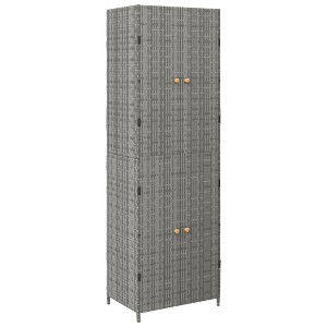 vidaXL Garden Storage Cabinet Gray - 1 of 4
