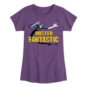 Girls' - Marvel - Fantastic Four Mister Fantastic Fitted Short Sleeve Graphic T-Shirt - 1 of 4