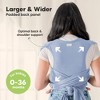 KeaBabies D-Lite Baby Wrap Carrier, Adjustable Baby Carrier, Baby Sling, Newborn, Infant, Toddler 7-44lbs - 2 of 4