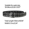 INSPIRE CHIC Women's Grommet Dresses Metal Pin Buckle Wide Waist Belt - 3 of 4