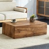 Modern MDF coffee table with wood texture pattern -39.37x23.62x11.81 inches - stylish and durable design - 2 of 4