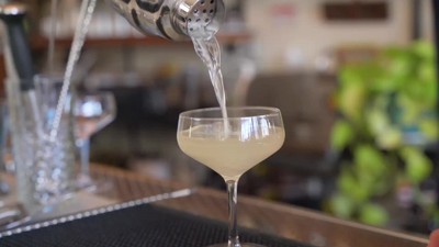 Viski Raye Angled Crystal Hurricane Cocktail Glasses Set of 2