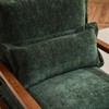 Karl Home Green Chenille Accent Chair Armchair With Pillow - 4 of 4