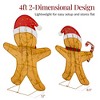 Best Choice Products 4pc Gingerbread Family 2D Christmas Yard Decor, 4ft Light Up Holiday Lawn Decoration, 200 LED Lights - 3 of 4