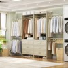 Aheaplus Set of 2 Closet System with 6 Drawers and 6 Hanging Rods, Adjustable Clothes Organizer - 2 of 4
