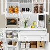 68 Inch Kitchen Pantry Cabinet, Freestanding Kitchen Hutch Cabinet with Wine Rack, Drawer and Door Shelves - 2 of 4