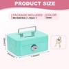 Unique Bargains Mini Safe Box with Metal Key Lock for Cash Watches - 2 of 4