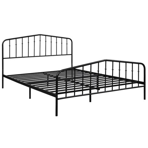 Costway Queen Size Metal Bed Frame Steel Slat Platform Headboard Footboard Bedroom Black Target