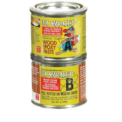 Pc-woody Tan Two Part Wood Epoxy Paste 6 Oz : Target