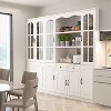 Famapy White Modular Storage Cabinet Pantry  Multifunctional Tempered Glass Cabinet - image 2 of 4