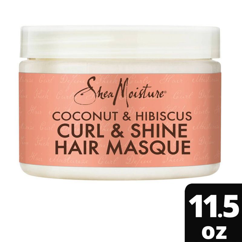 SheaMoisture Coconut &#38; Hibiscus Curl &#38; Shine Hair Mask For Naturally Curly Hair - 11.5oz, 1 of 15