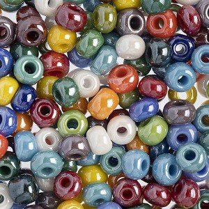 John Bead Czech Glass Seed Beads 2/0 (500g) Opaque Luster Multi colored - 1 of 2