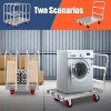 2-in-1 Heavy Duty Panel Truck Cart, 36" x 24" All Steel Platform Truck with 1 Front & 2 Side Handrails, 2200 Lbs Cart with 4 Swivel Casters, 8 Holes - 4 of 4