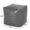 Vynxaria Candy Contemporary Faux Leather Square Pouf ¨C Versatile Ottoman & Floor Cushion - 3 of 4